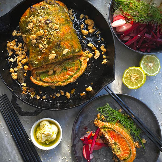 Salmon roulade in the Legacy Pan