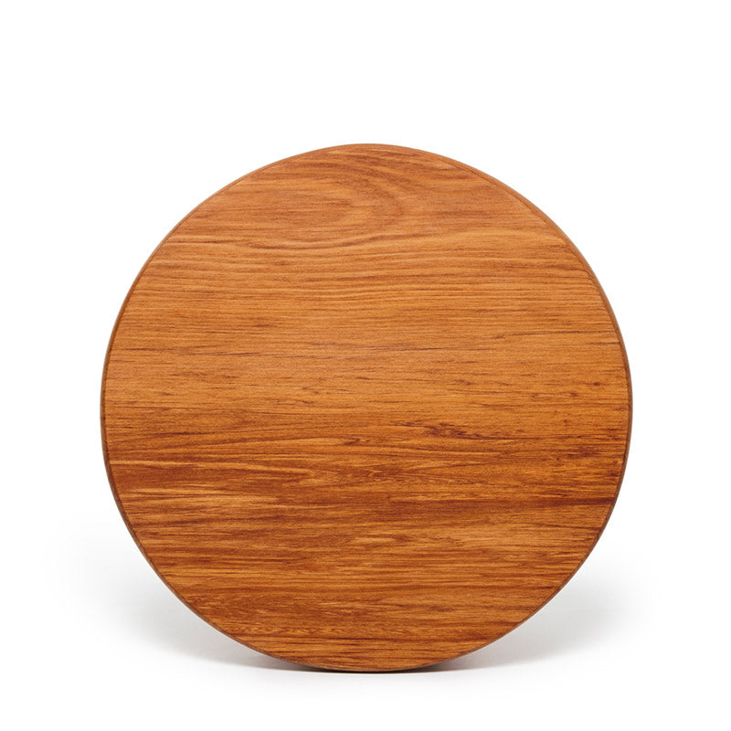 Rimu chopping board - top view on white background 